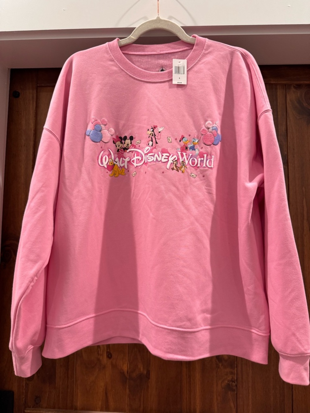 Walt Disney World Pink Valentine’s Sweatshirt Mickey and Friends